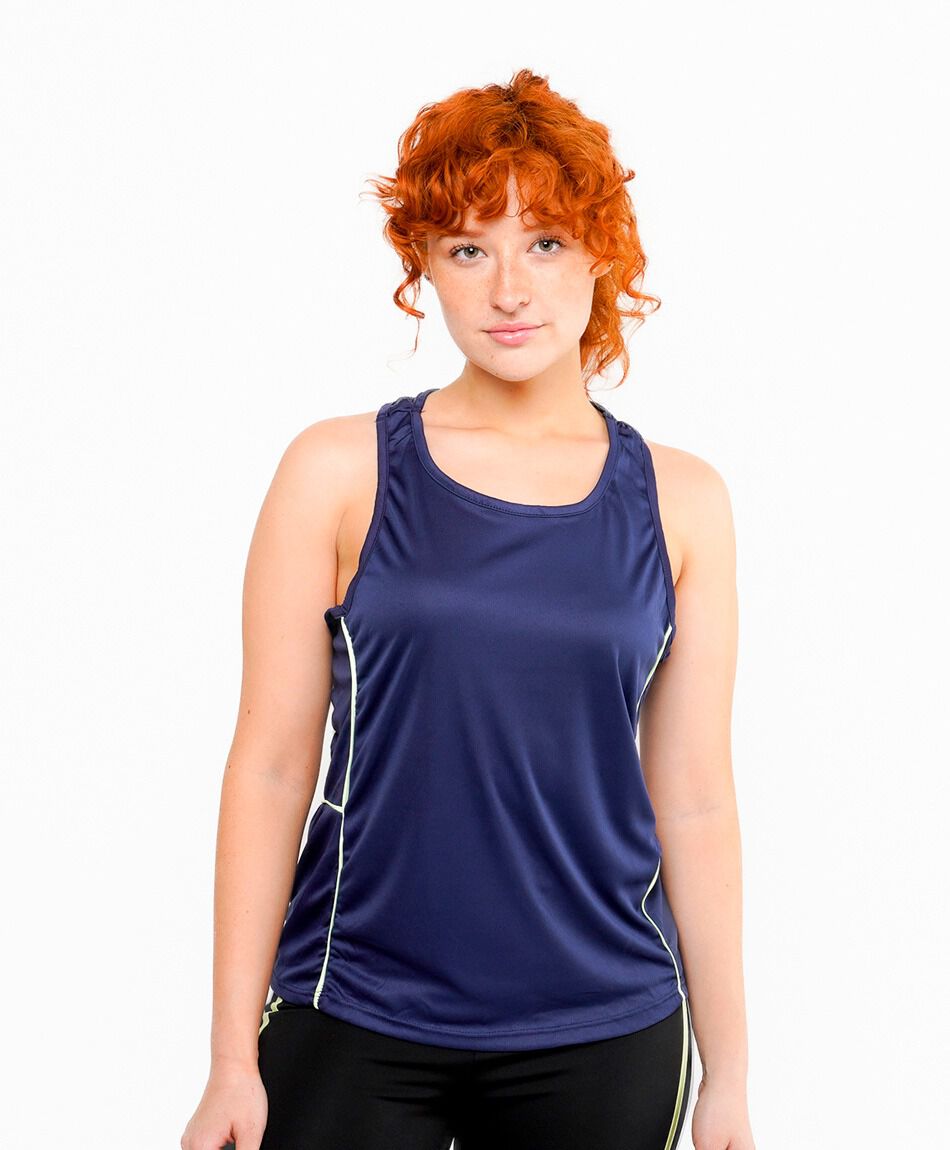 Polera deportiva mujer run blue