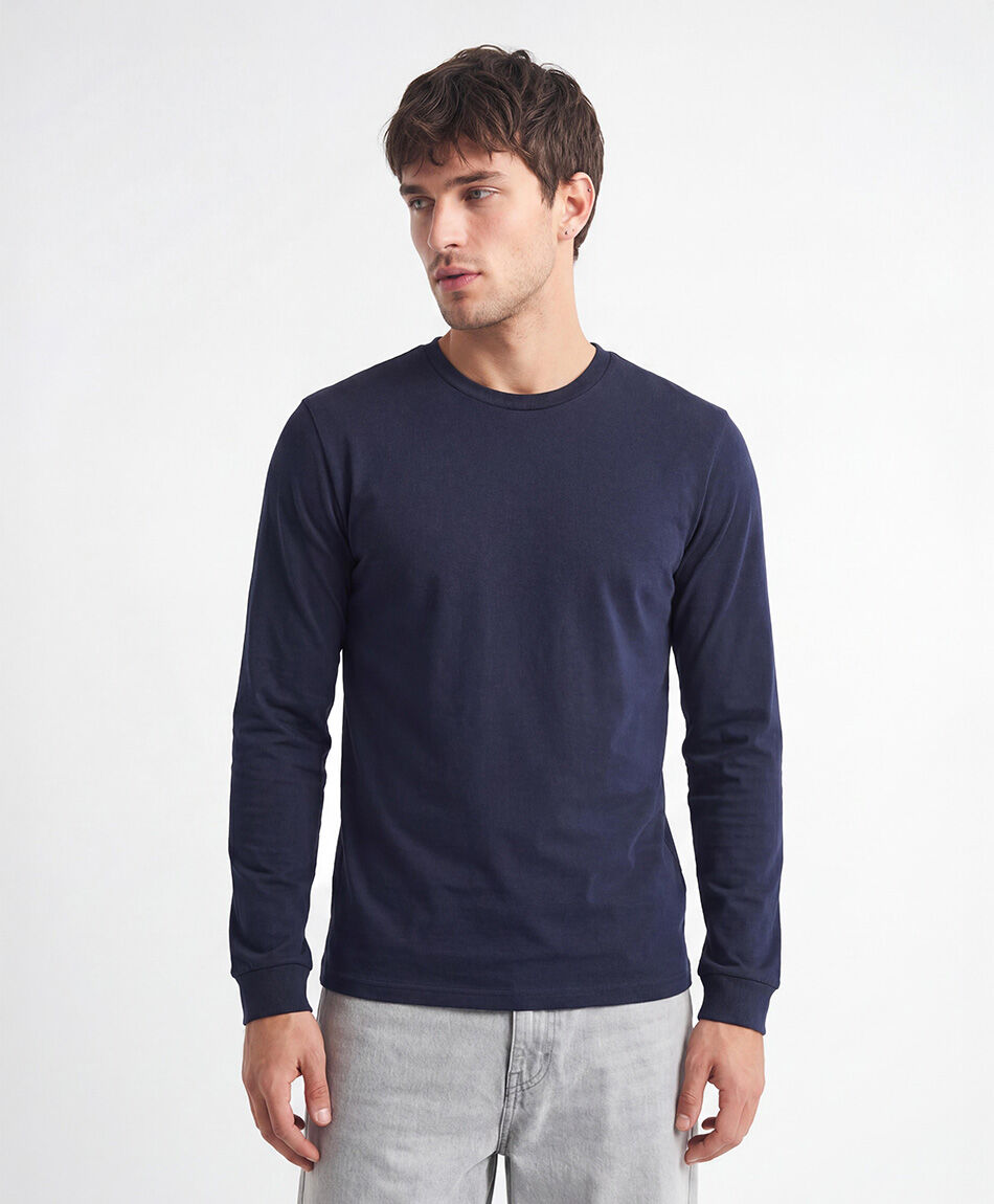 Polera hombre manga larga b&aacute;sica