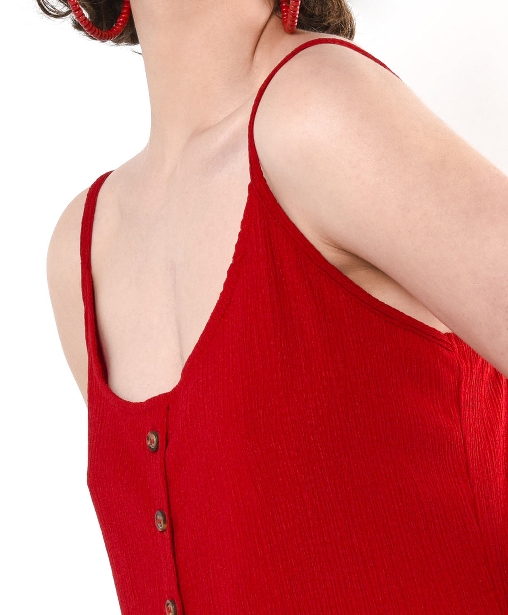 Vestido mujer botones rojo Vestido mujer botones rojo