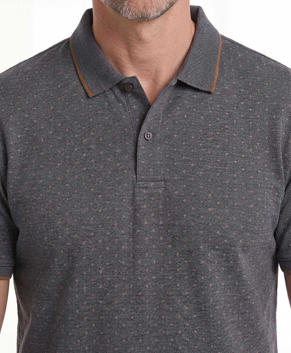 Polera hombre polo mini c&iacute;rculos