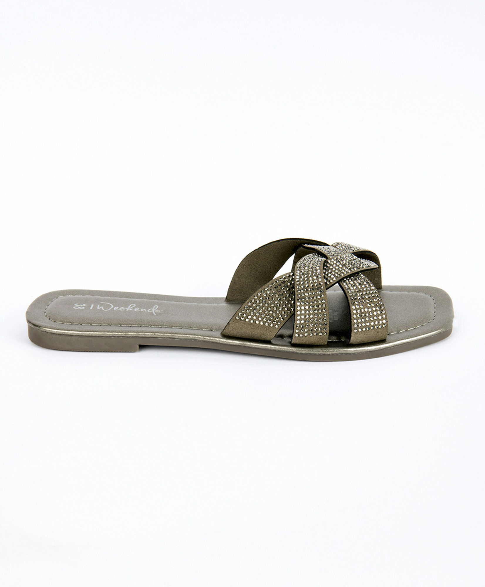 Sandalia mujer brillante gris Sandalia mujer brillante gris