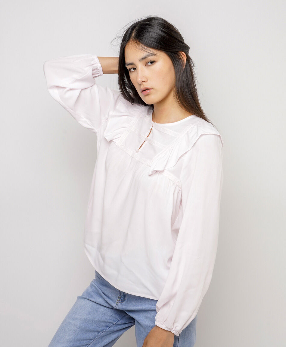 Blusa mujer vuelos laterales