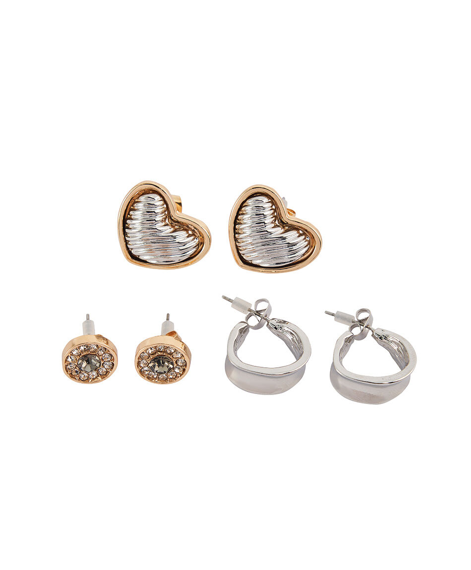 Set aros mujer silver