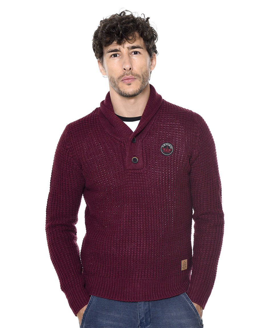 Sweater cuello con botones
