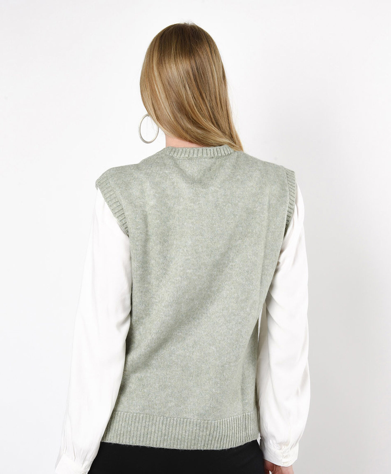 Sweater mujer liso sin mangas verde Sweater mujer liso sin mangas verde