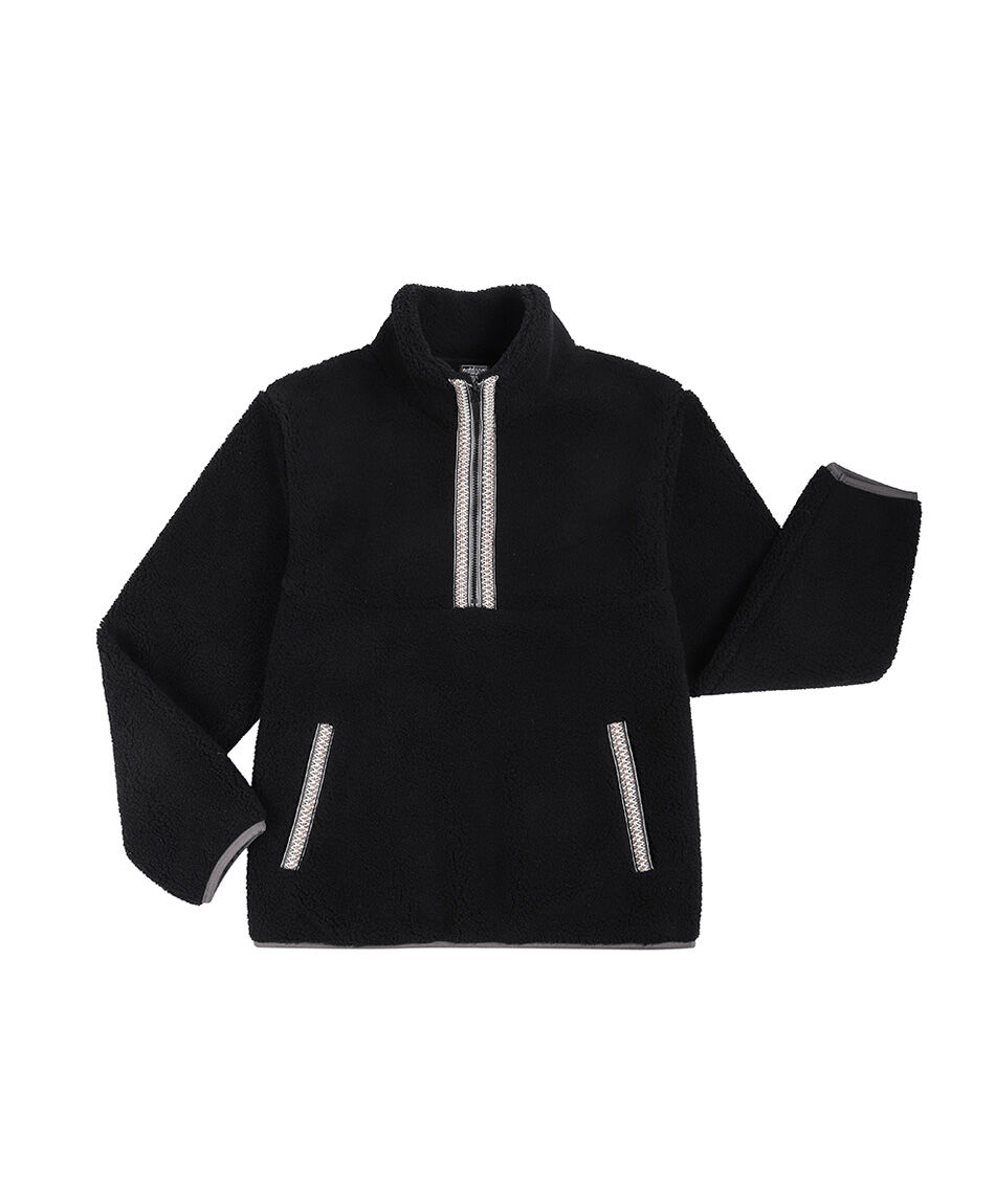 Chaqueta hombre polar sherpa black