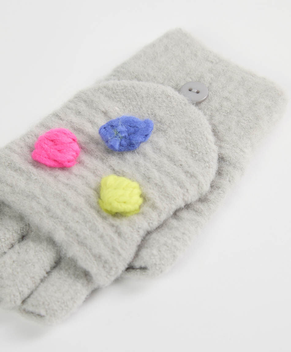 Guantes ni&ntilde;a pompones