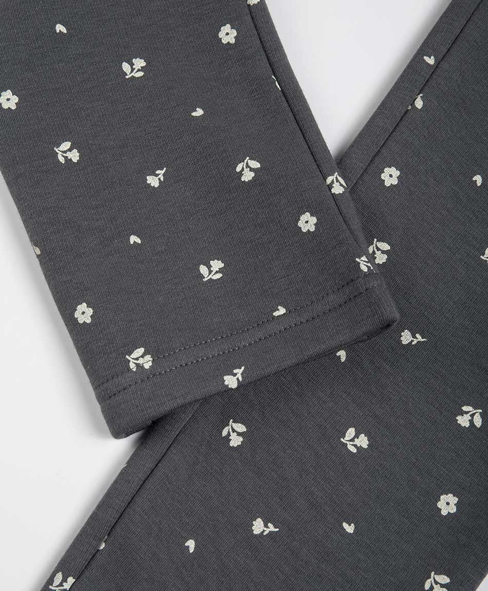 Leggins ni&ntilde;a forrada florcitas