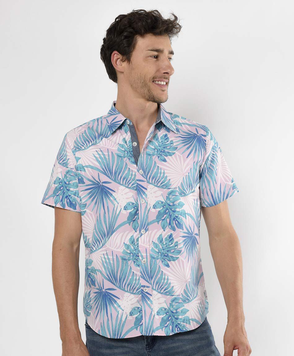 Camisa estampada tropical