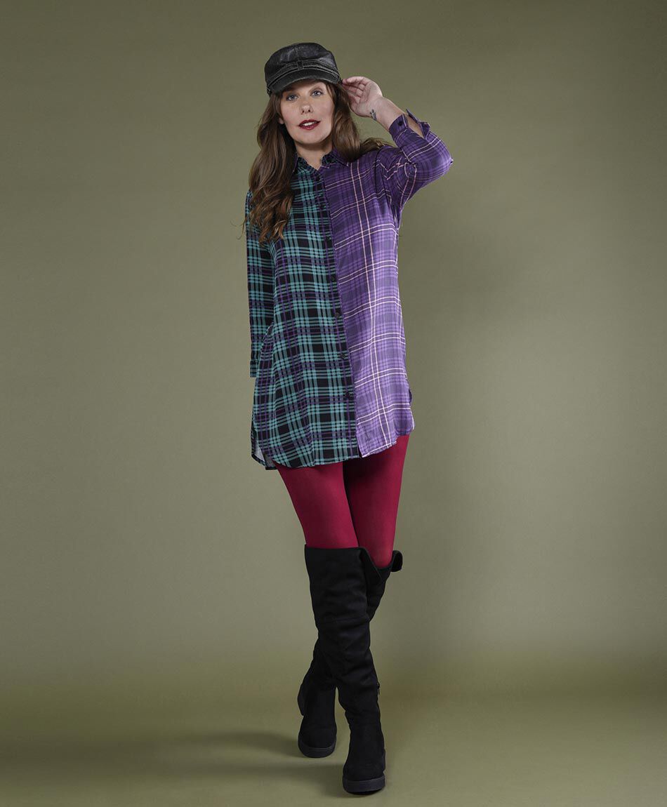 Vestido corto cuello camisero