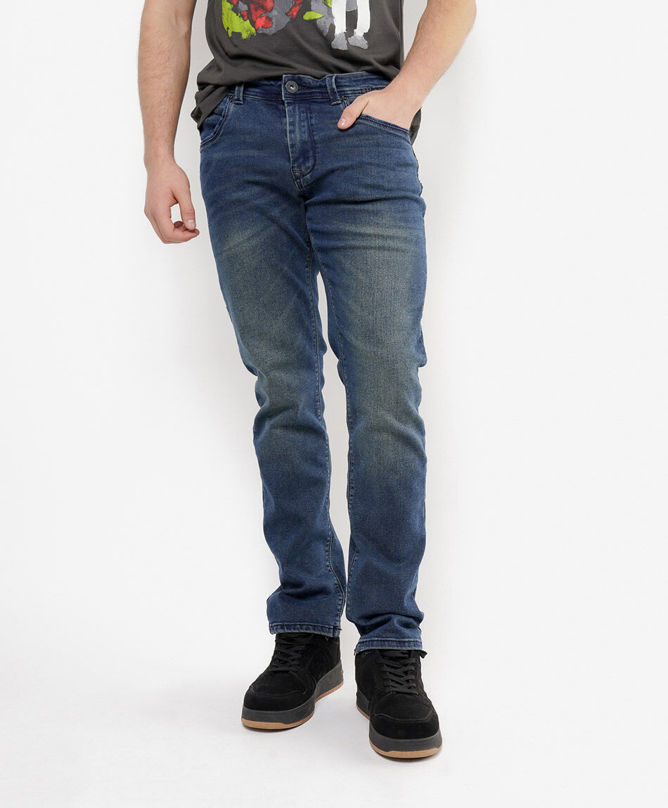 Jeans hombre desgastado slim fit
