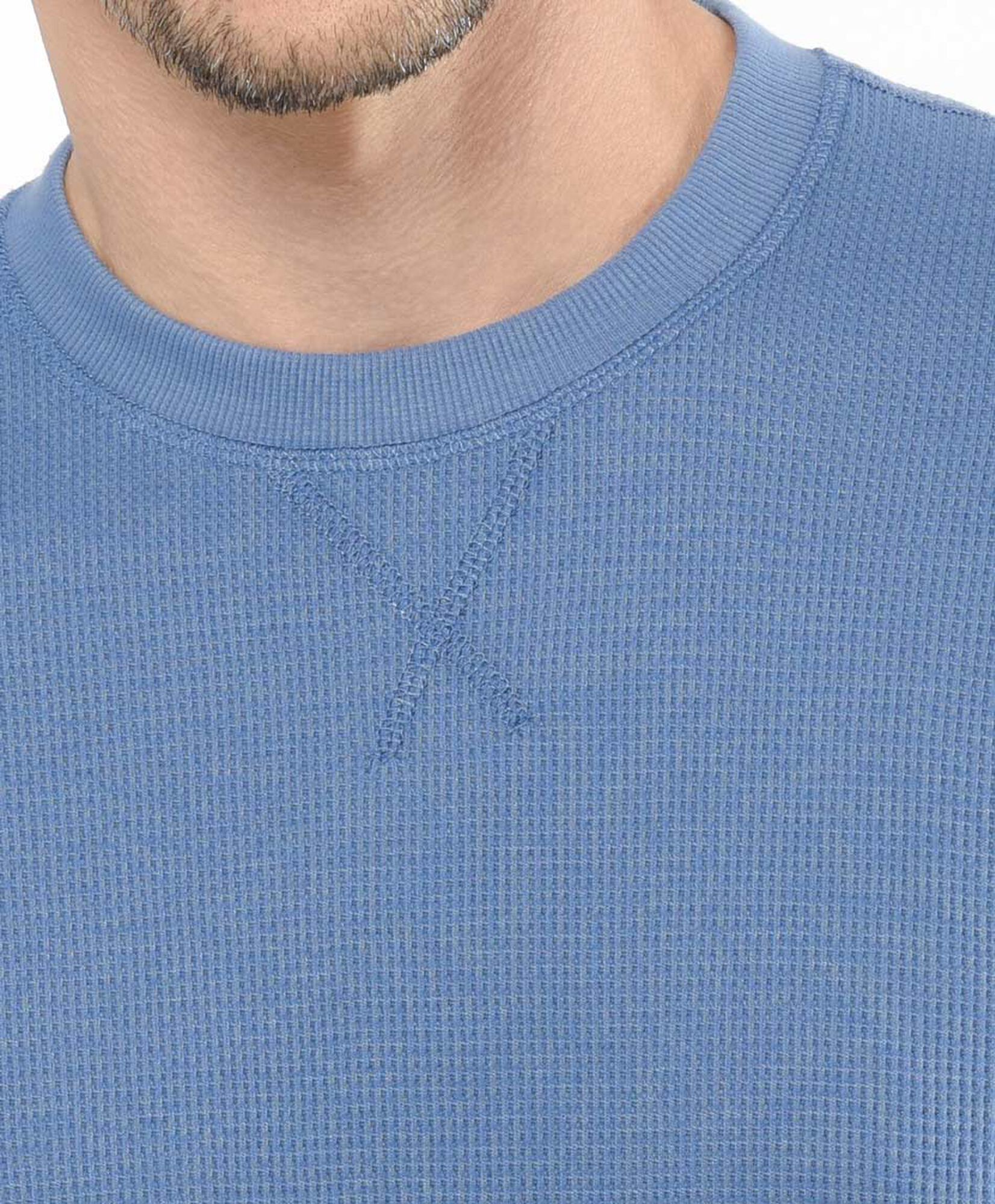 Polera hombre azul manga larga Polera hombre azul manga larga