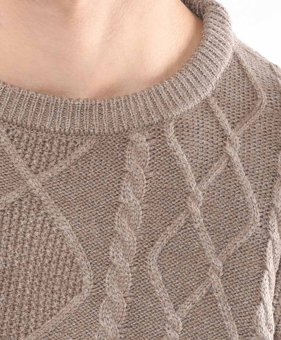 Sweater hombre trenzado frontal