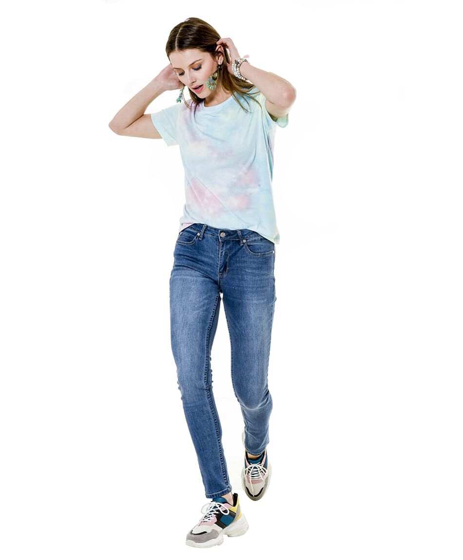 Jeans pitillo neon