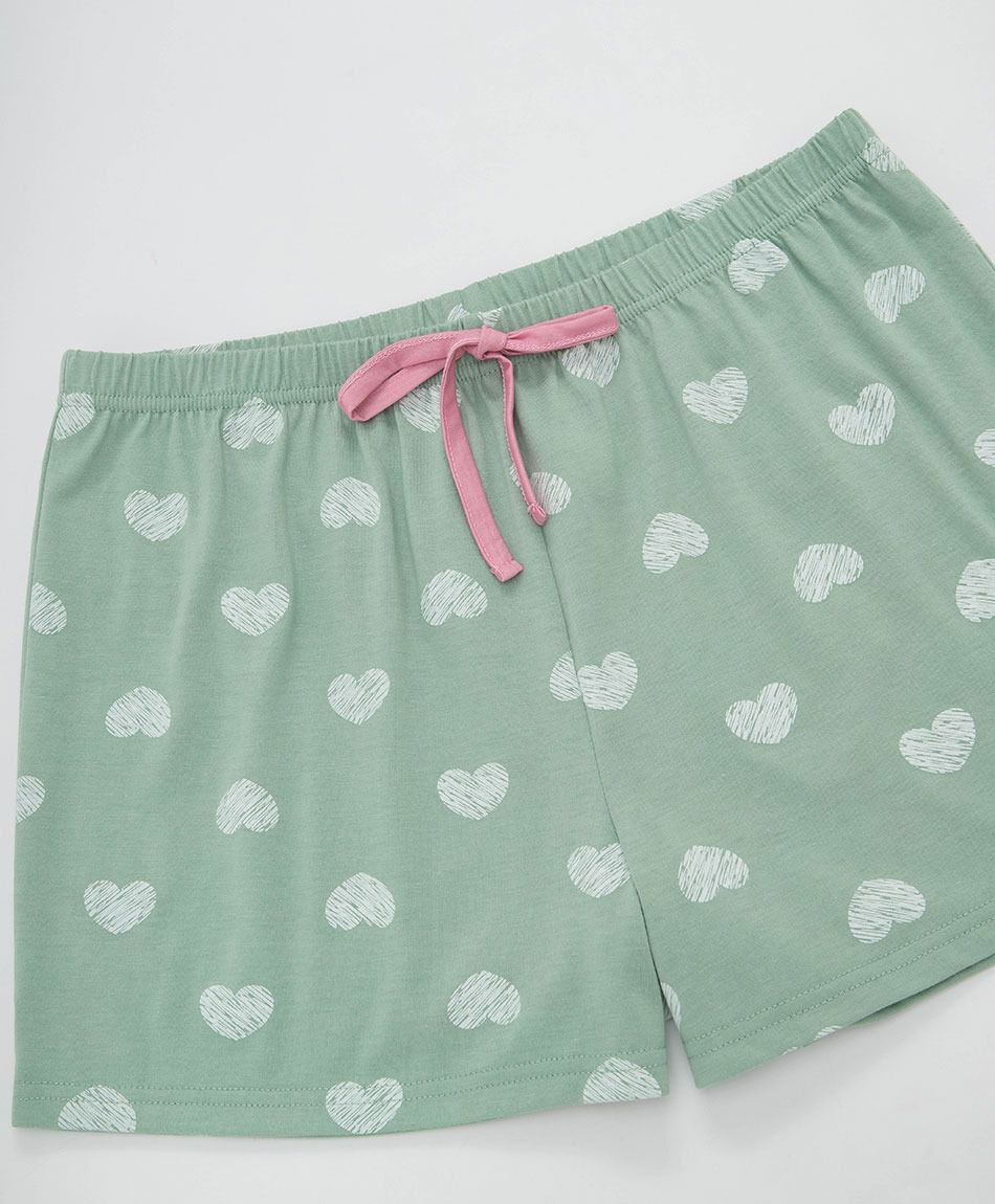 Pijama mujer short corazones bear