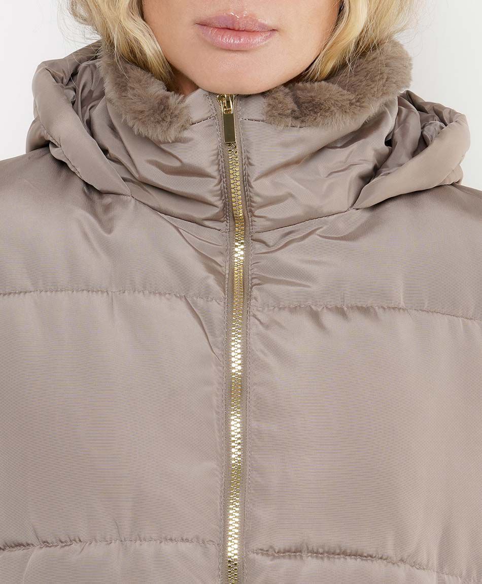 Parka mujer cuello pelos