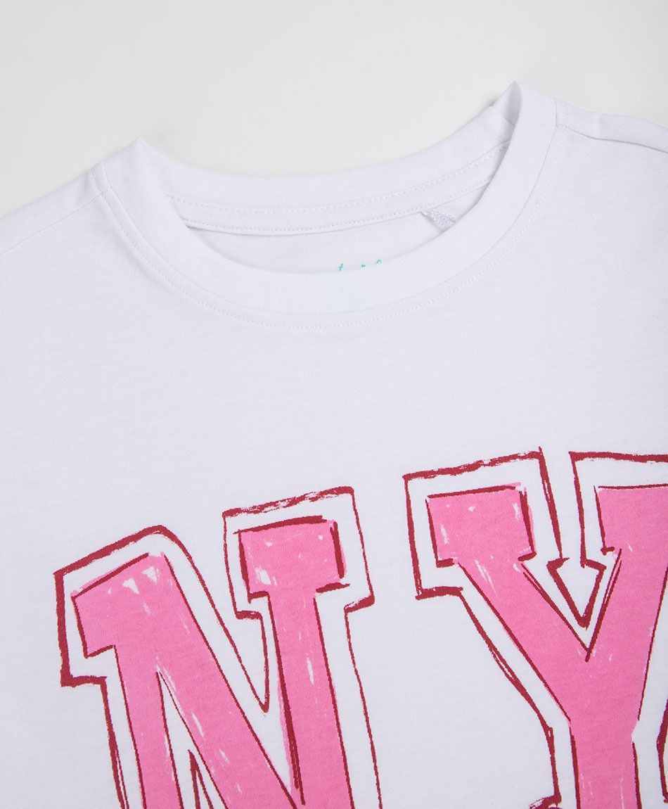 Polera ni&ntilde;a oversize new york city