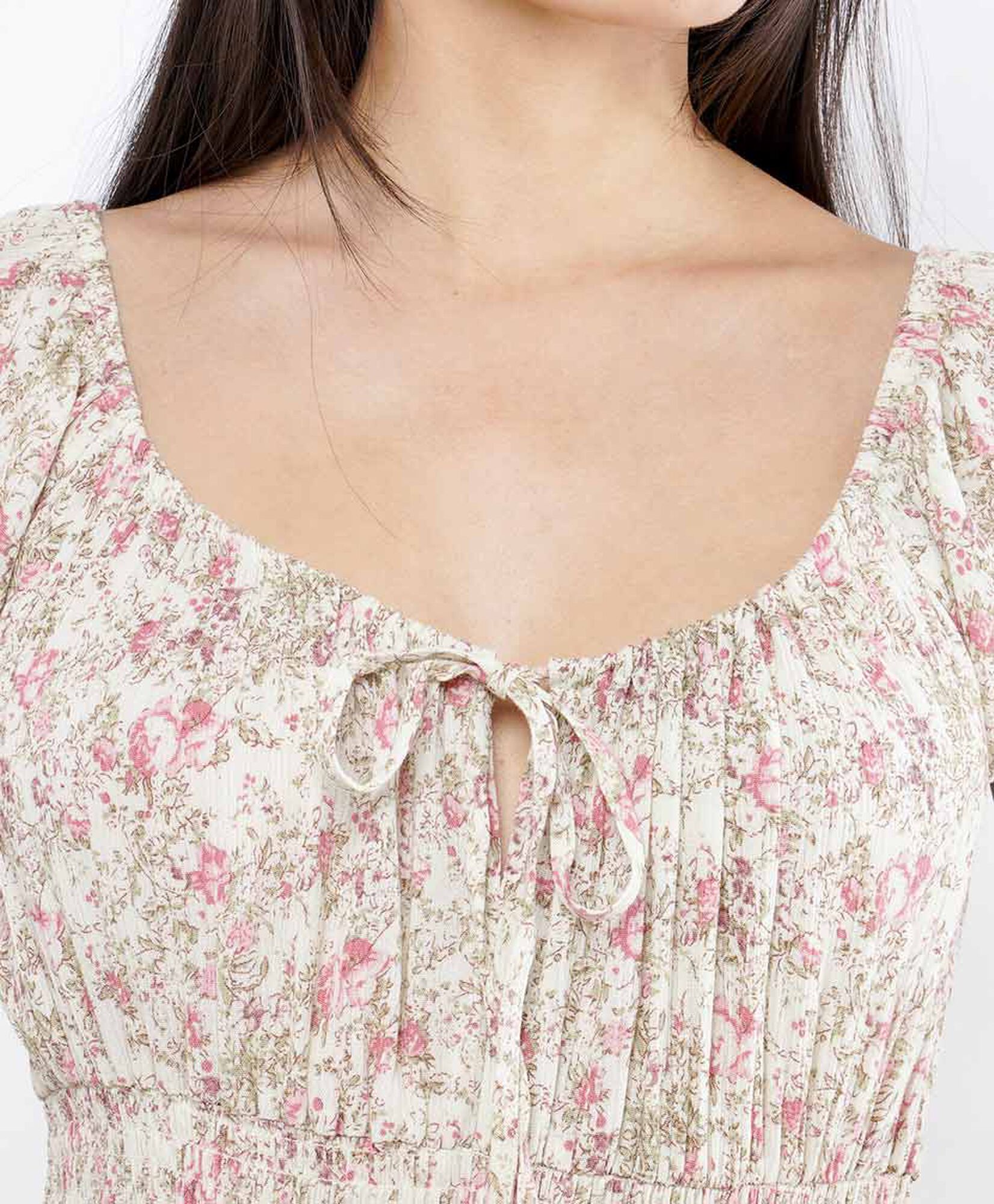 Vestido mujer texturizado flores Vestido mujer texturizado flores