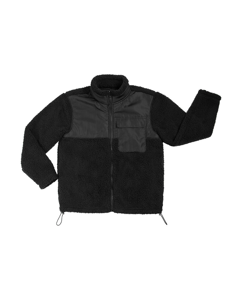 Poler&oacute;n ni&ntilde;o sherpas black