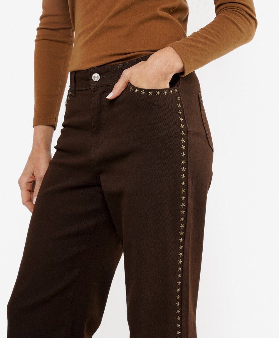 Jeans mujer estrellas costuras