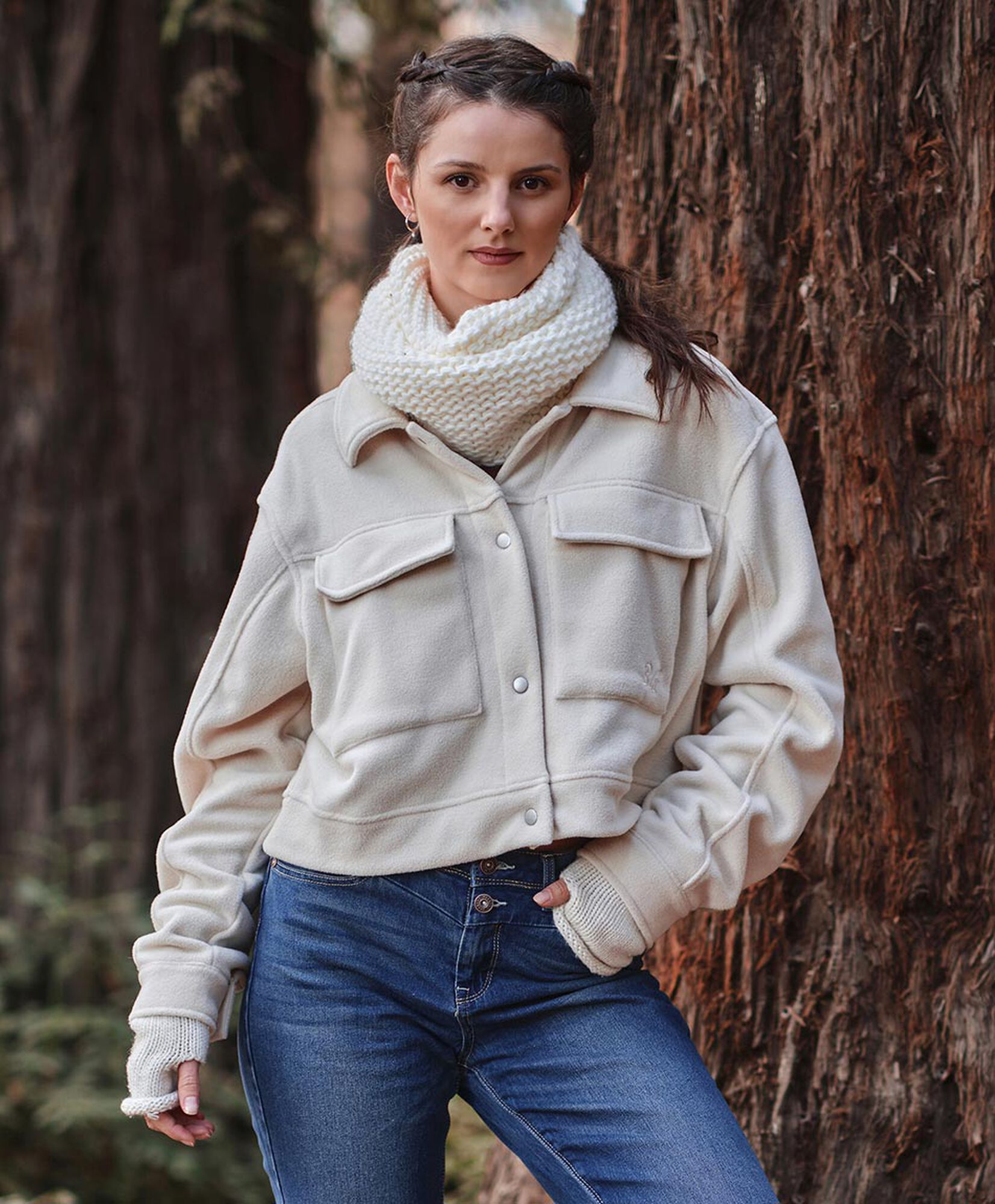 Chaqueta mujer polar corta Chaqueta mujer polar corta
