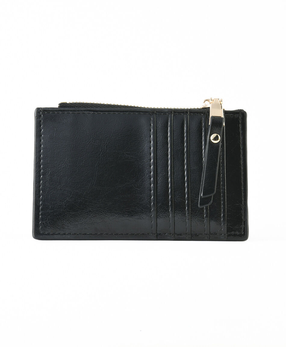 Tarjetero mujer negro rombos