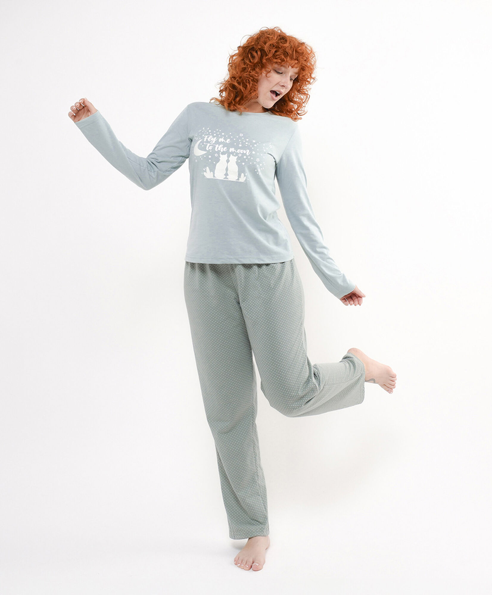 Pijama mujer gatitos luna Pijama mujer gatitos luna