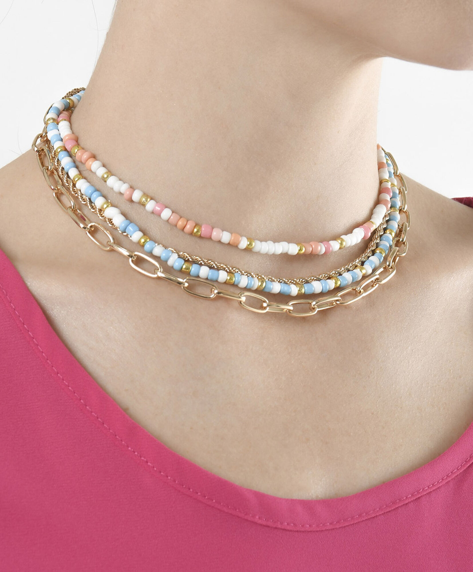 Collar mujer mix mostacillas 1 pieza Collar mujer mix mostacillas 1 pieza