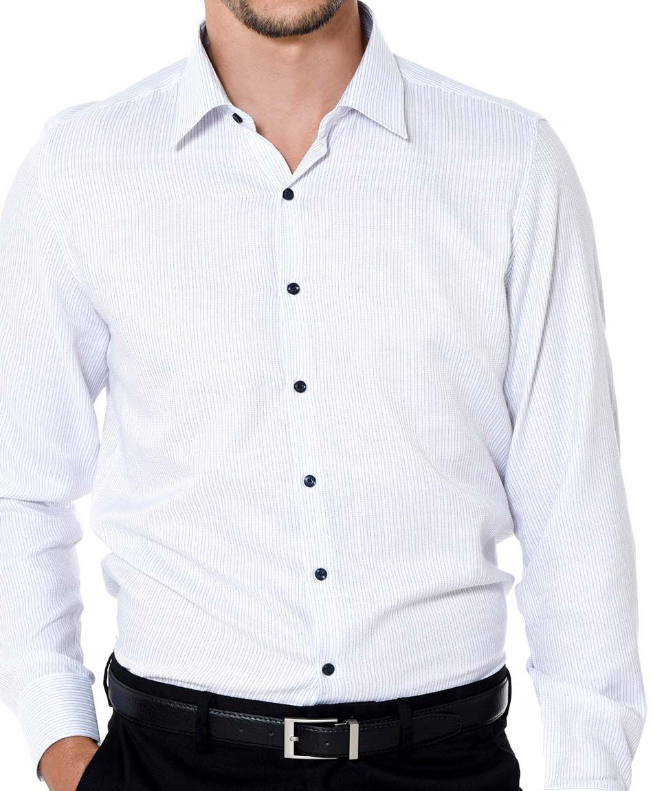 Camisa manga larga dobby