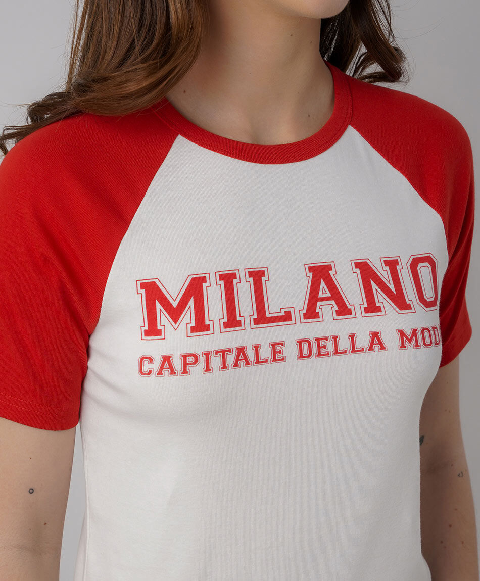 Polera mujer bicolor milano