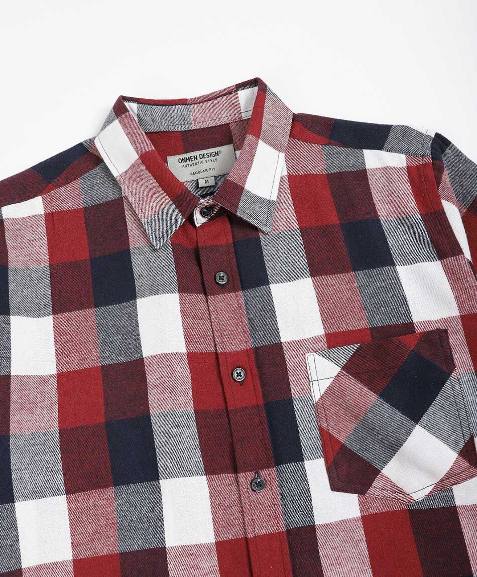 Camisa hombre franela roja