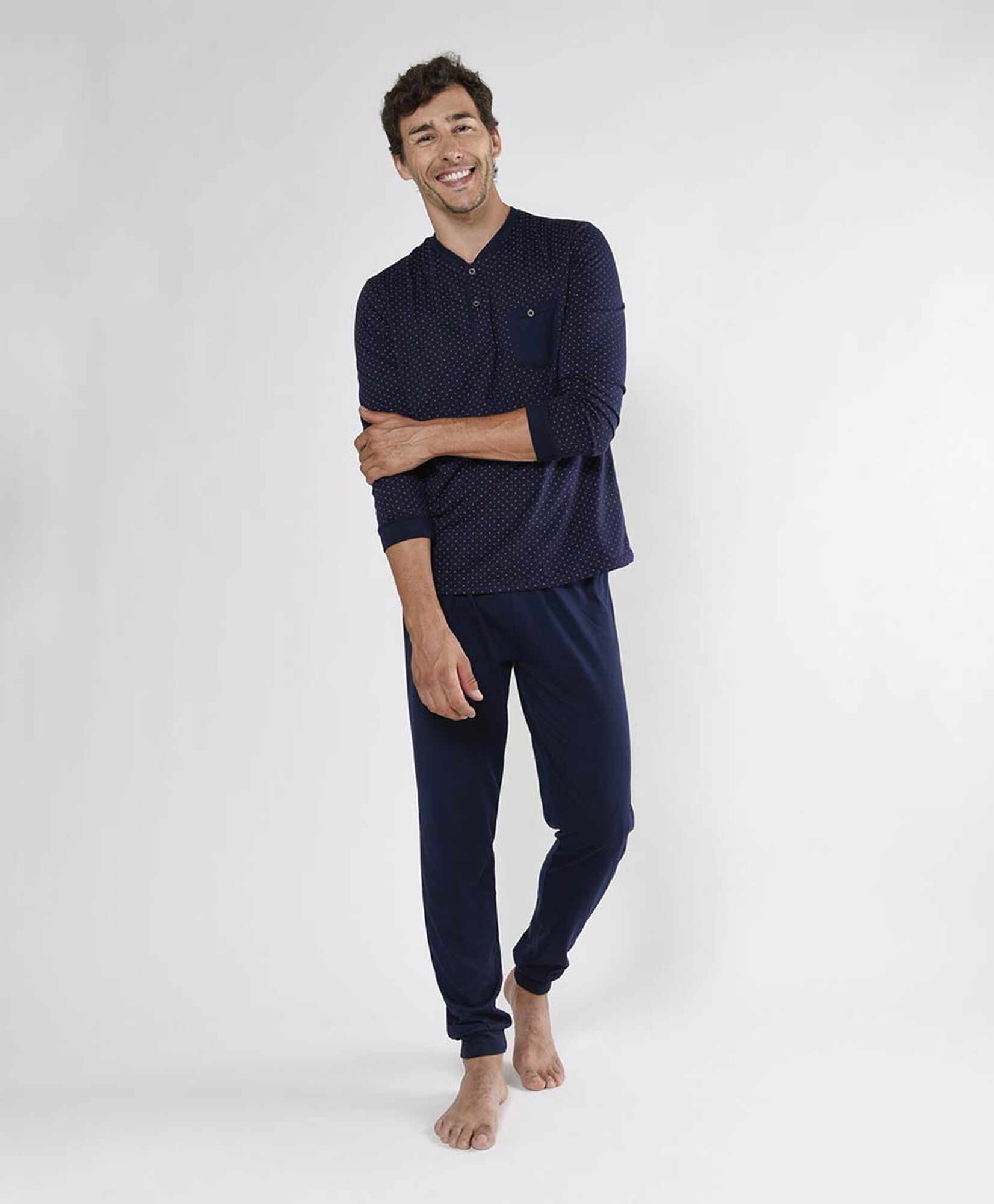 Pijama hombre puntos 2 piezas Pijama hombre puntos 2 piezas