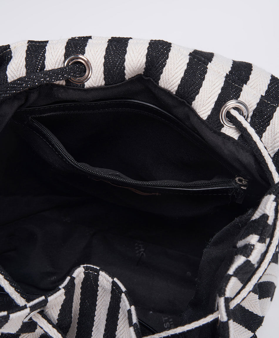 Mochila mujer tela l&iacute;neas