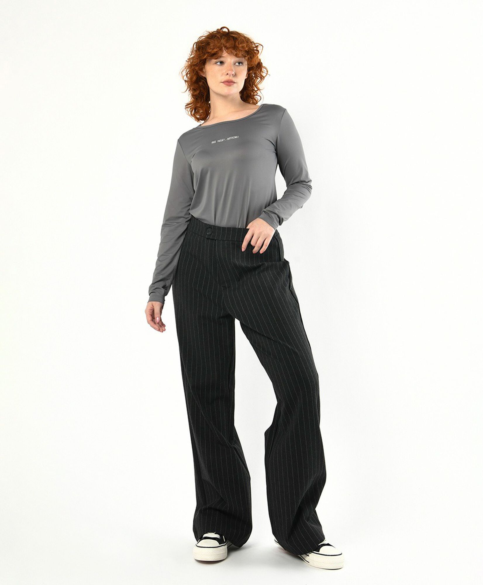 Pantalón mujer líneas wide Pantalón mujer líneas wide