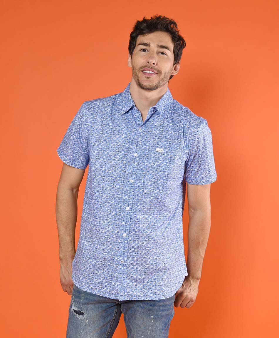 Camisa estampada manga corta