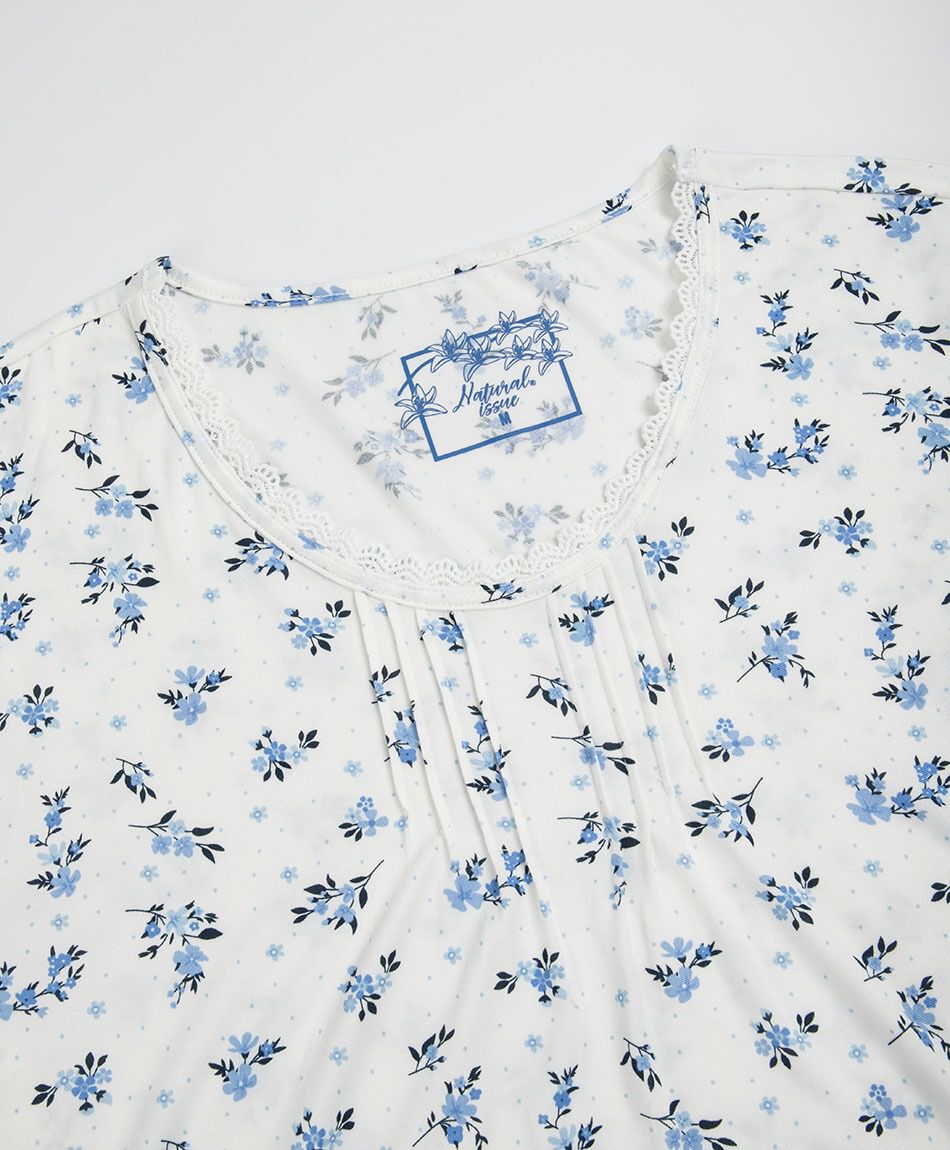 Camisa de dormir mujer puntos flores