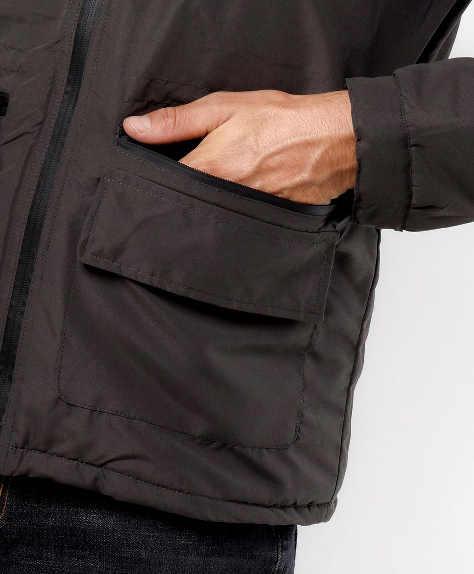 Parka hombre bolsillos cuadrados Parka hombre bolsillos cuadrados