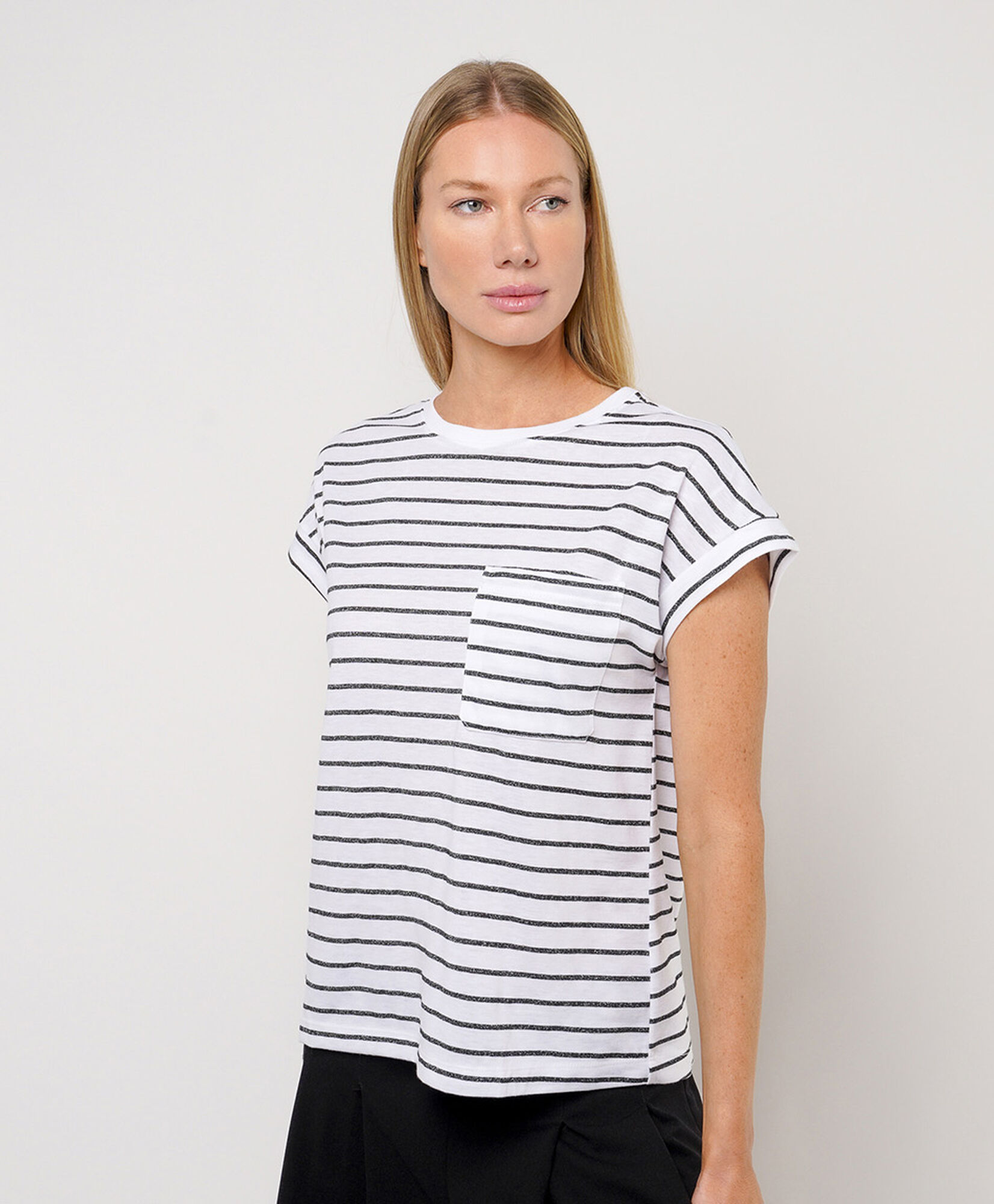 Polera mujer rayas brillantes Polera mujer rayas brillantes
