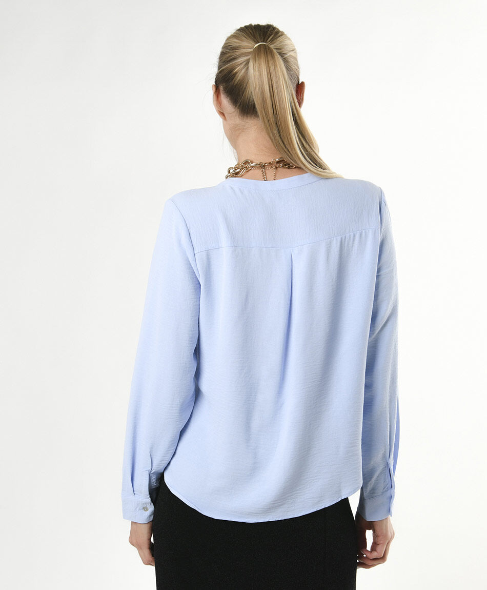 Blusa mujer lisa azul