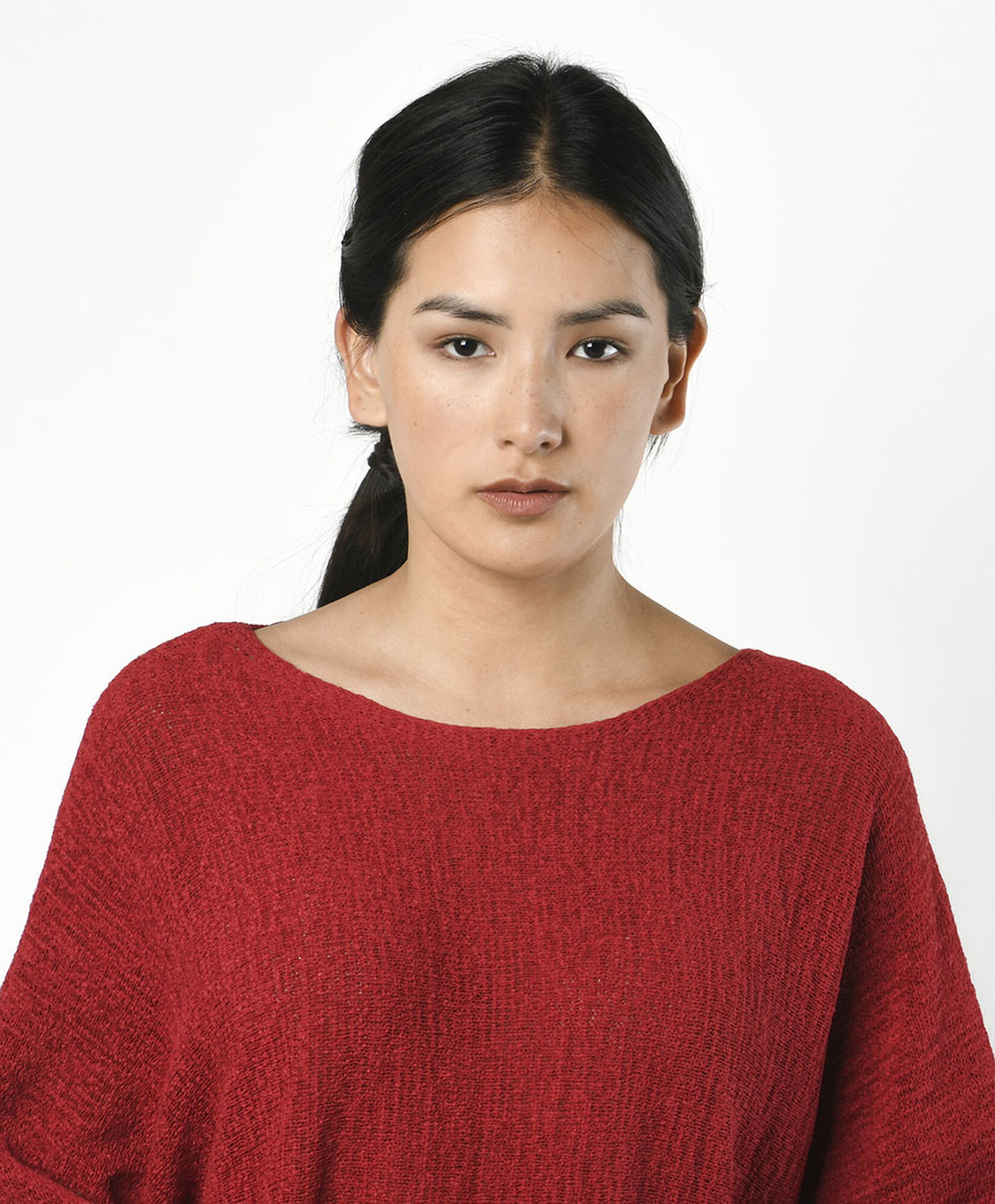 Sweater mujer texturas rojo Sweater mujer texturas rojo