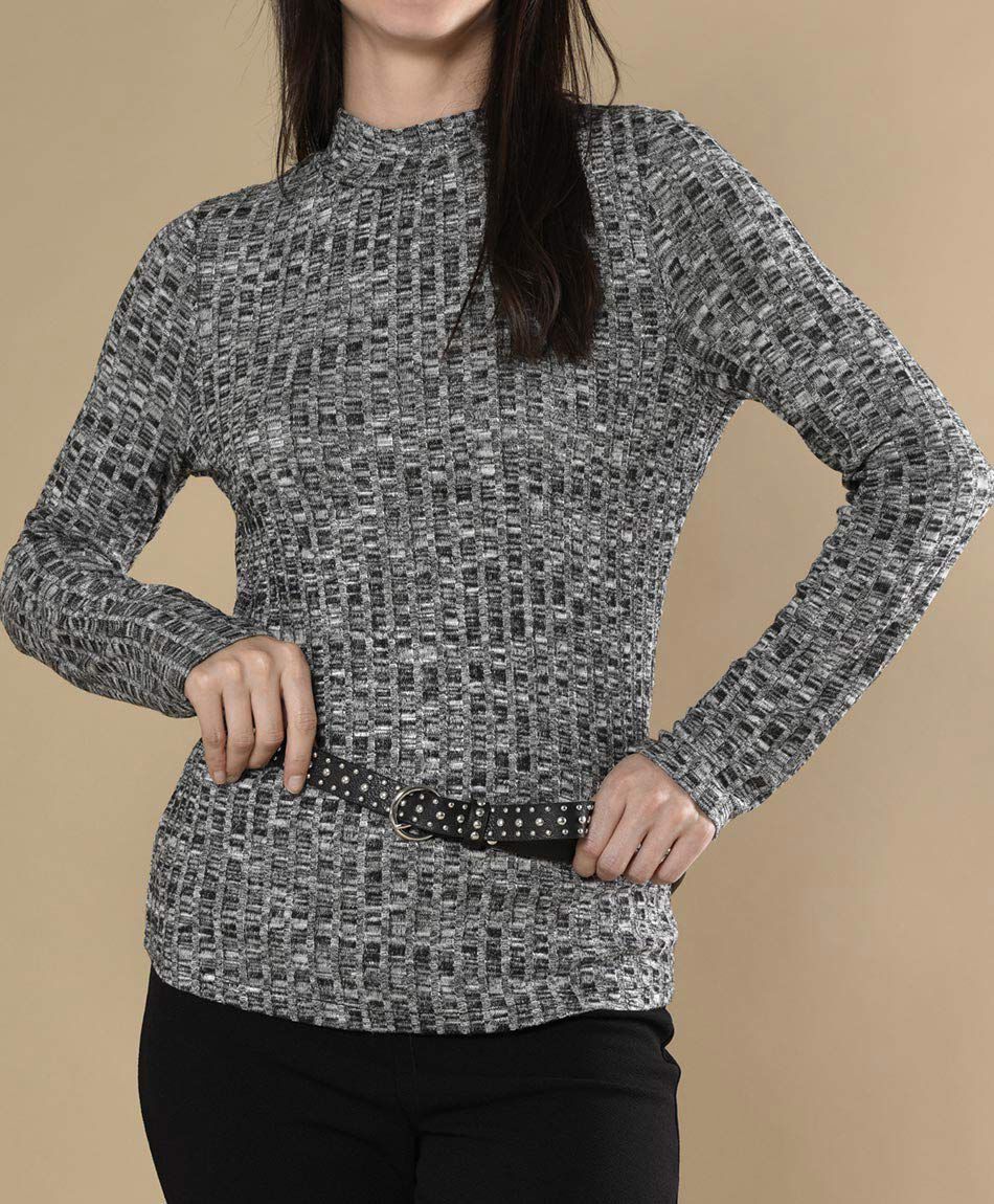 Tejido mujer canal&eacute; manga larga