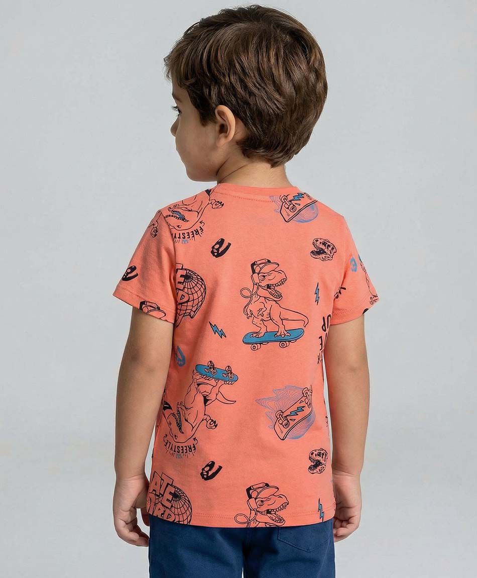 Polera beb&eacute; dinosaurio skater