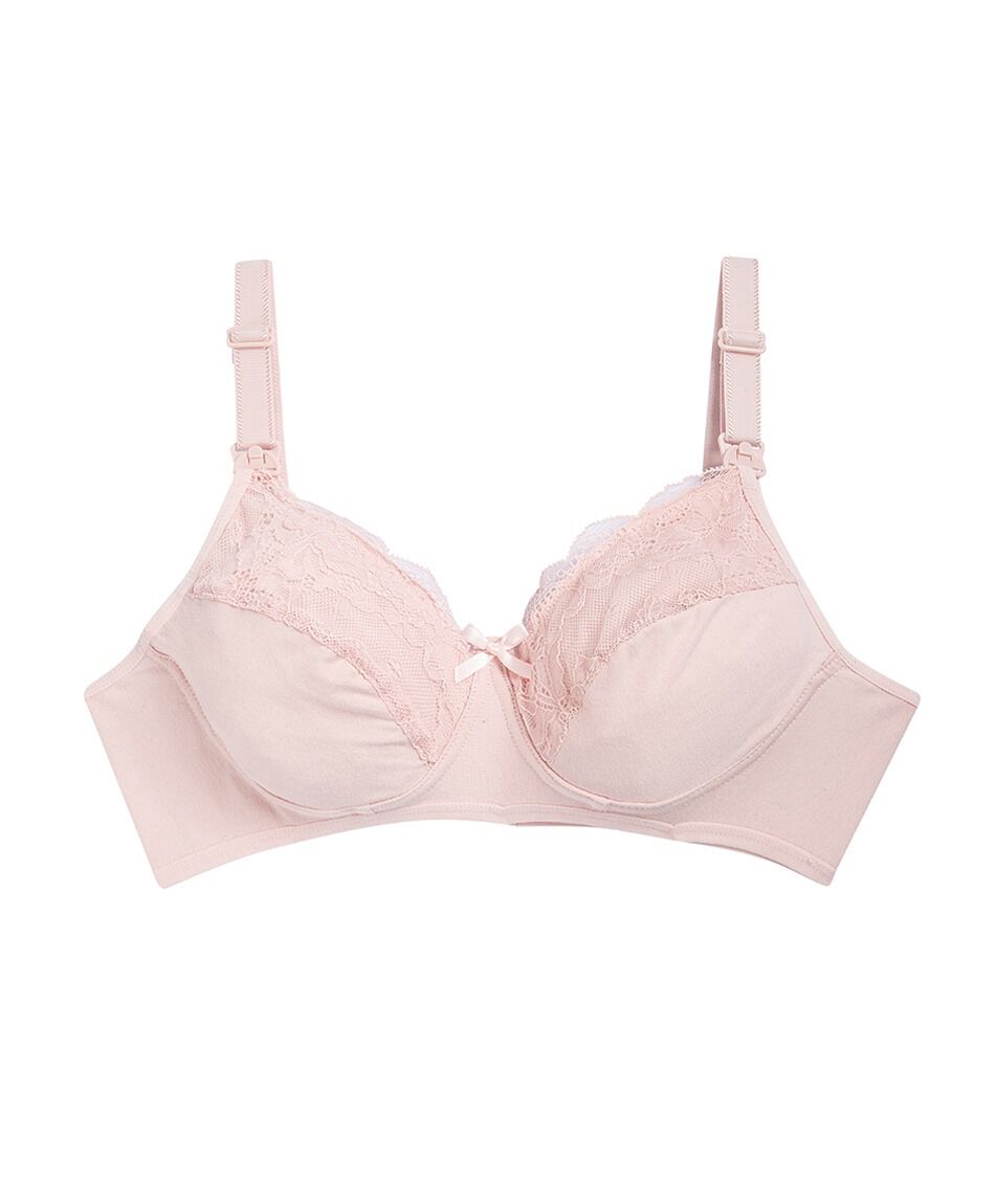 Sost&eacute;n maternal rosado encajes