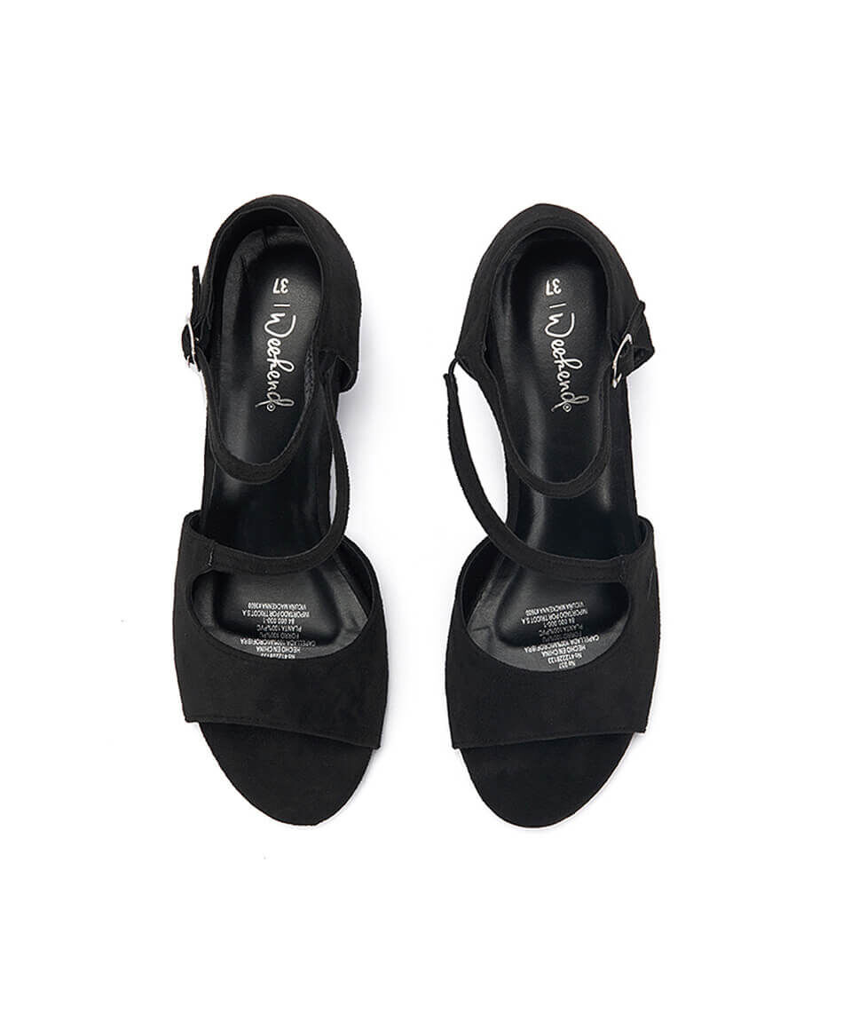 Sandalia mujer correa cruzada black