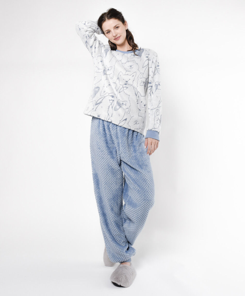 Pijama mujer polar perritos