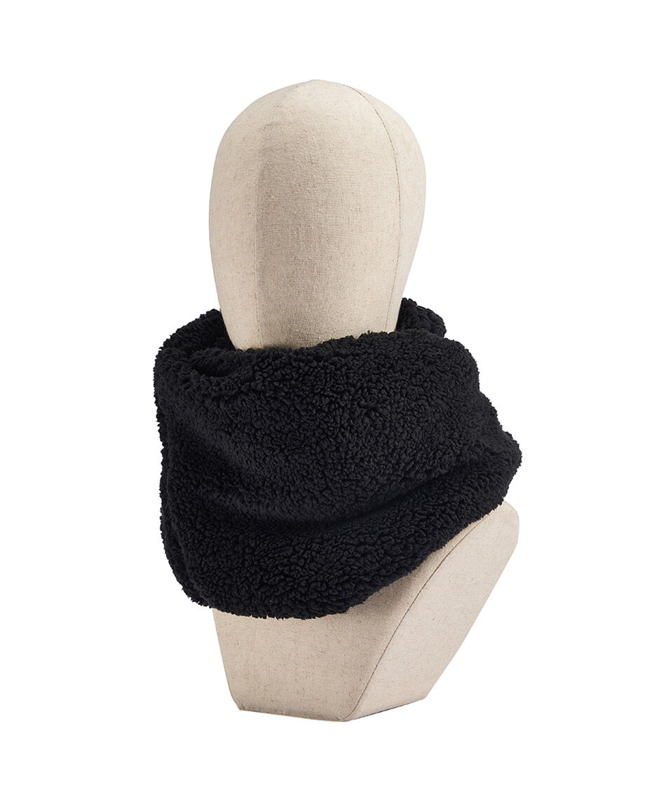 Cuello mujer corderito negro