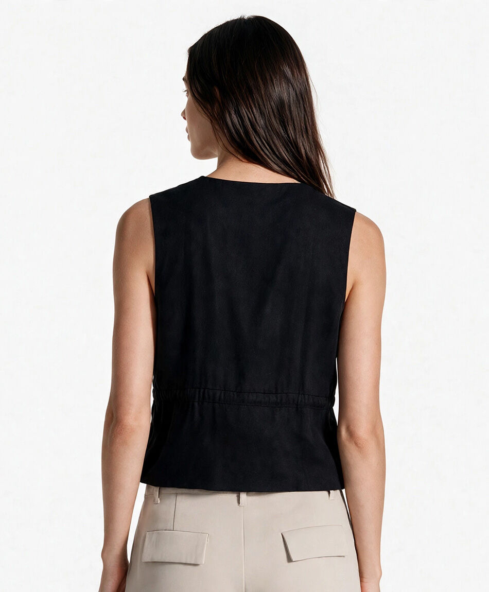 Vest mujer corte cintura
