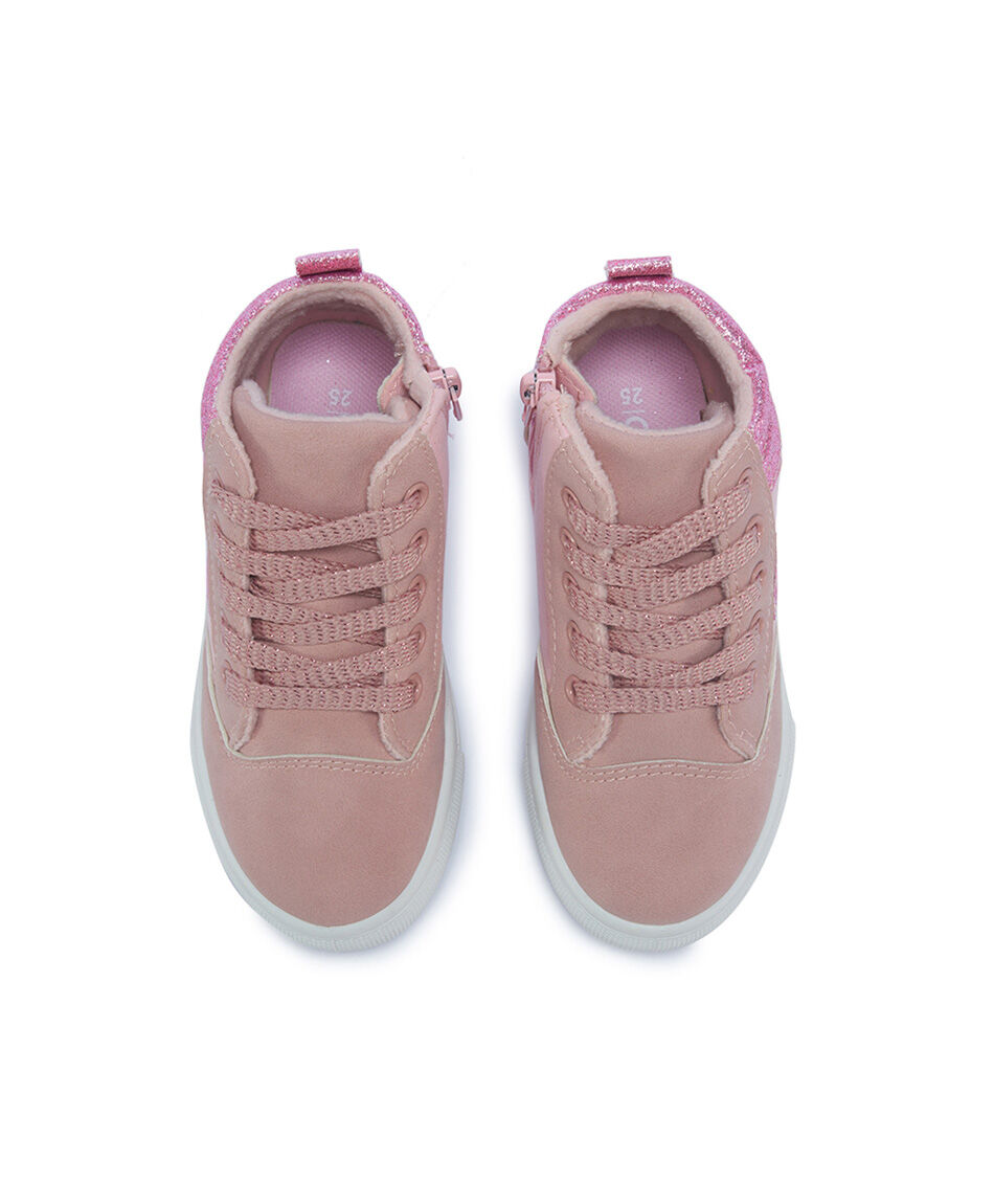 Bot&iacute;n ni&ntilde;a corazones pink