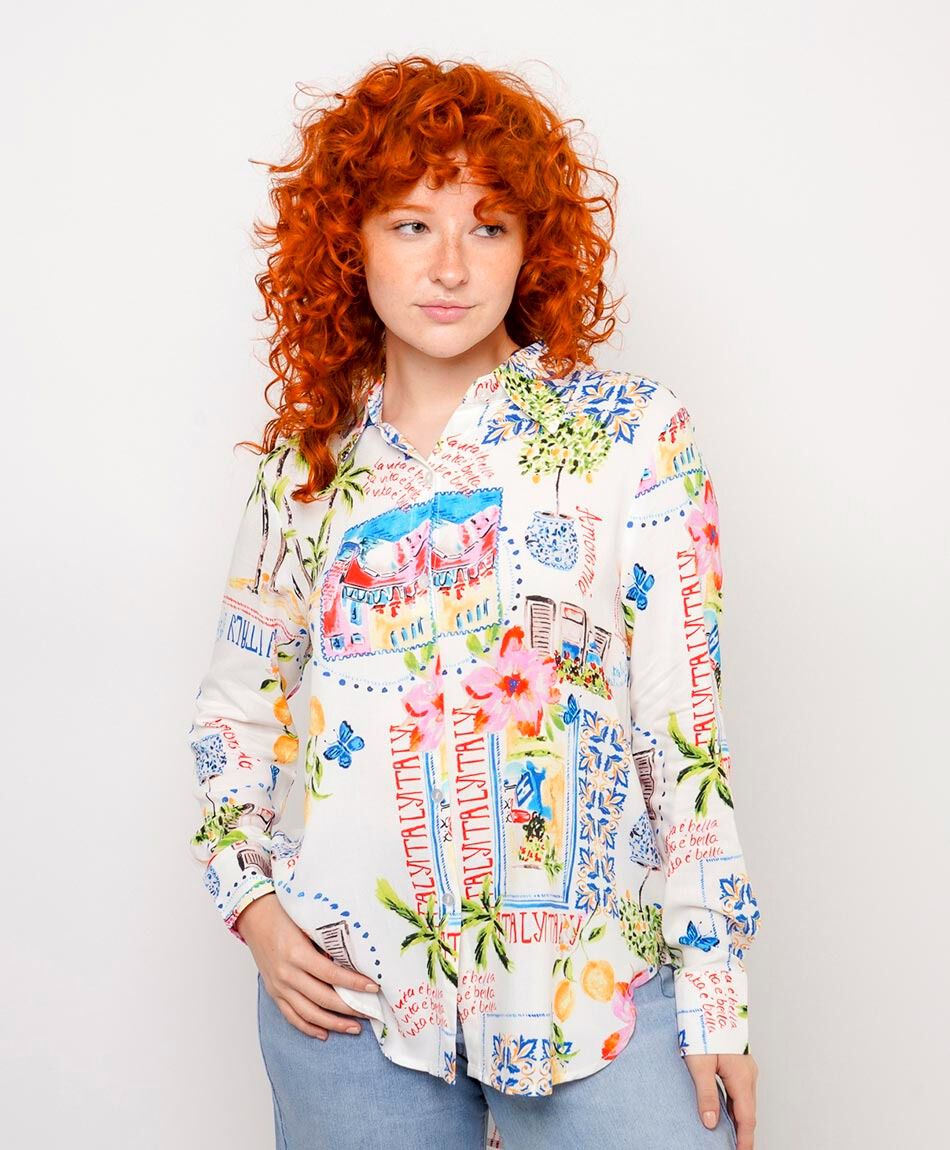 Blusa mujer estilo bohemio colorido