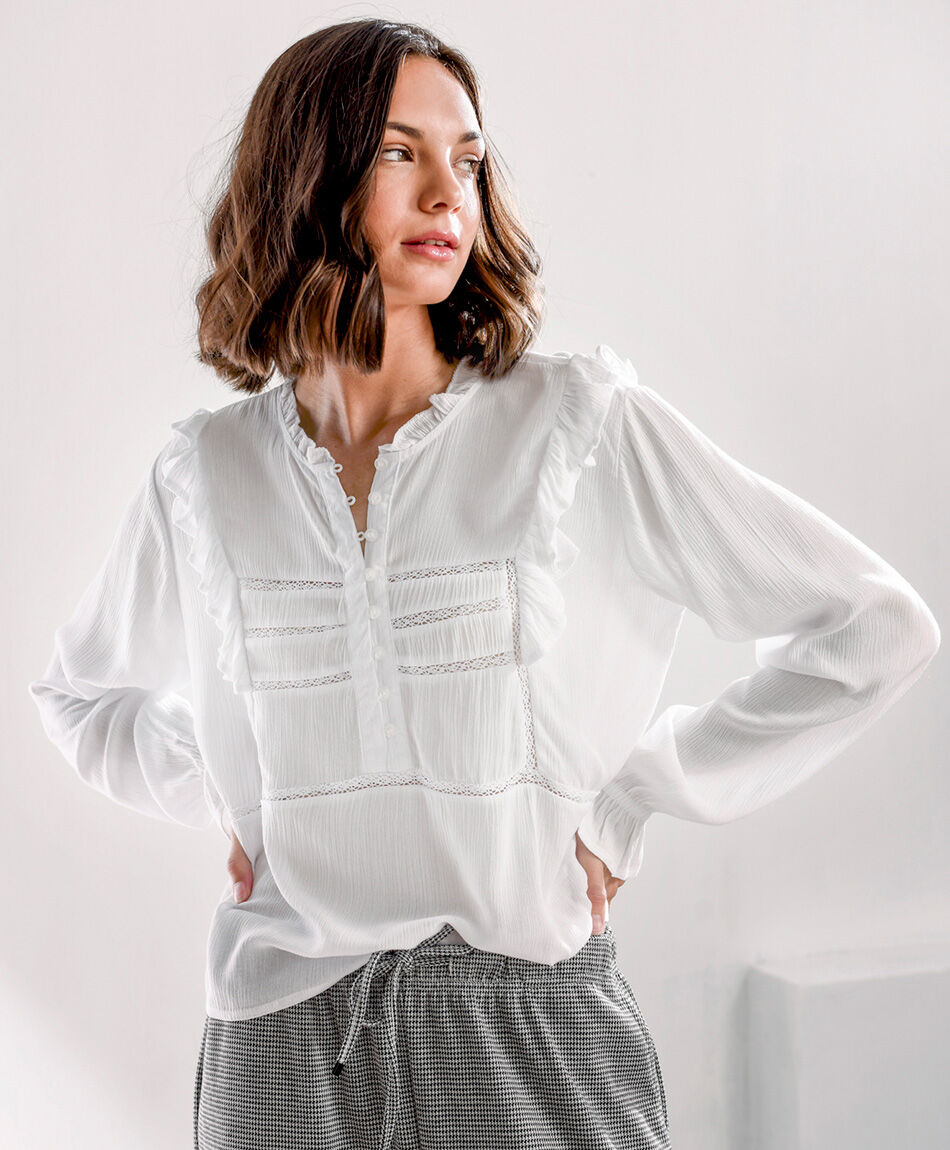 Blusa mujer vuelos lace